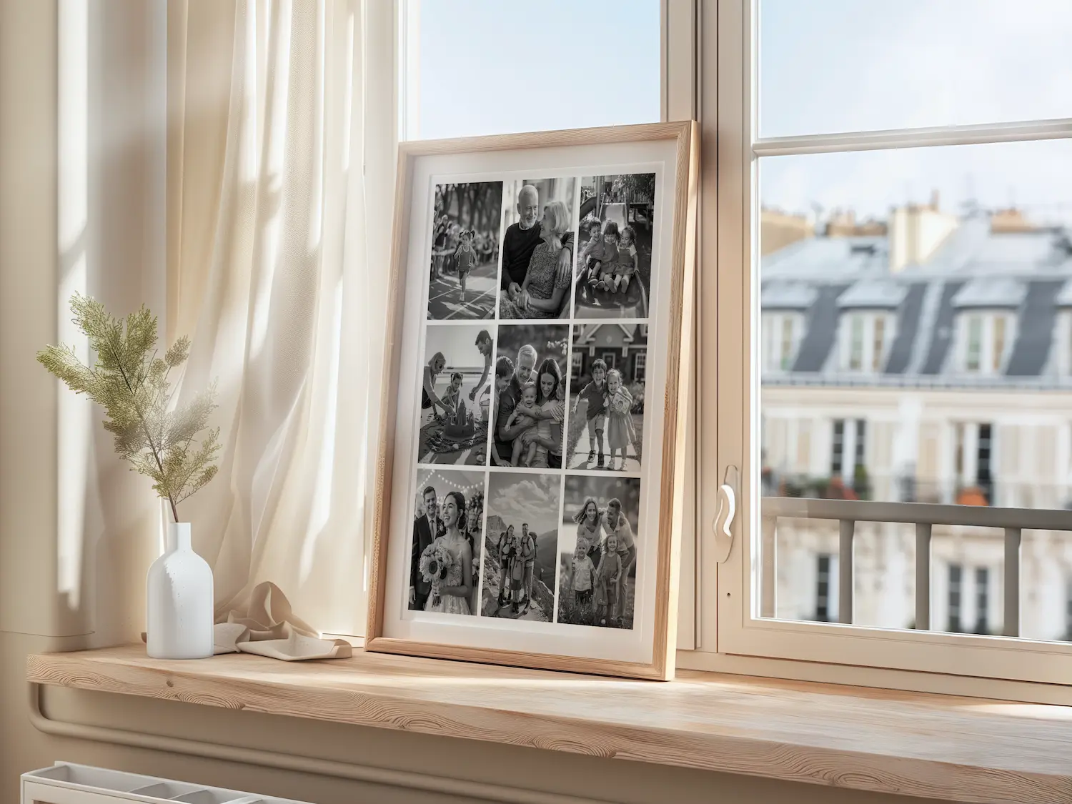 Beautiful gallery wall in modern living room